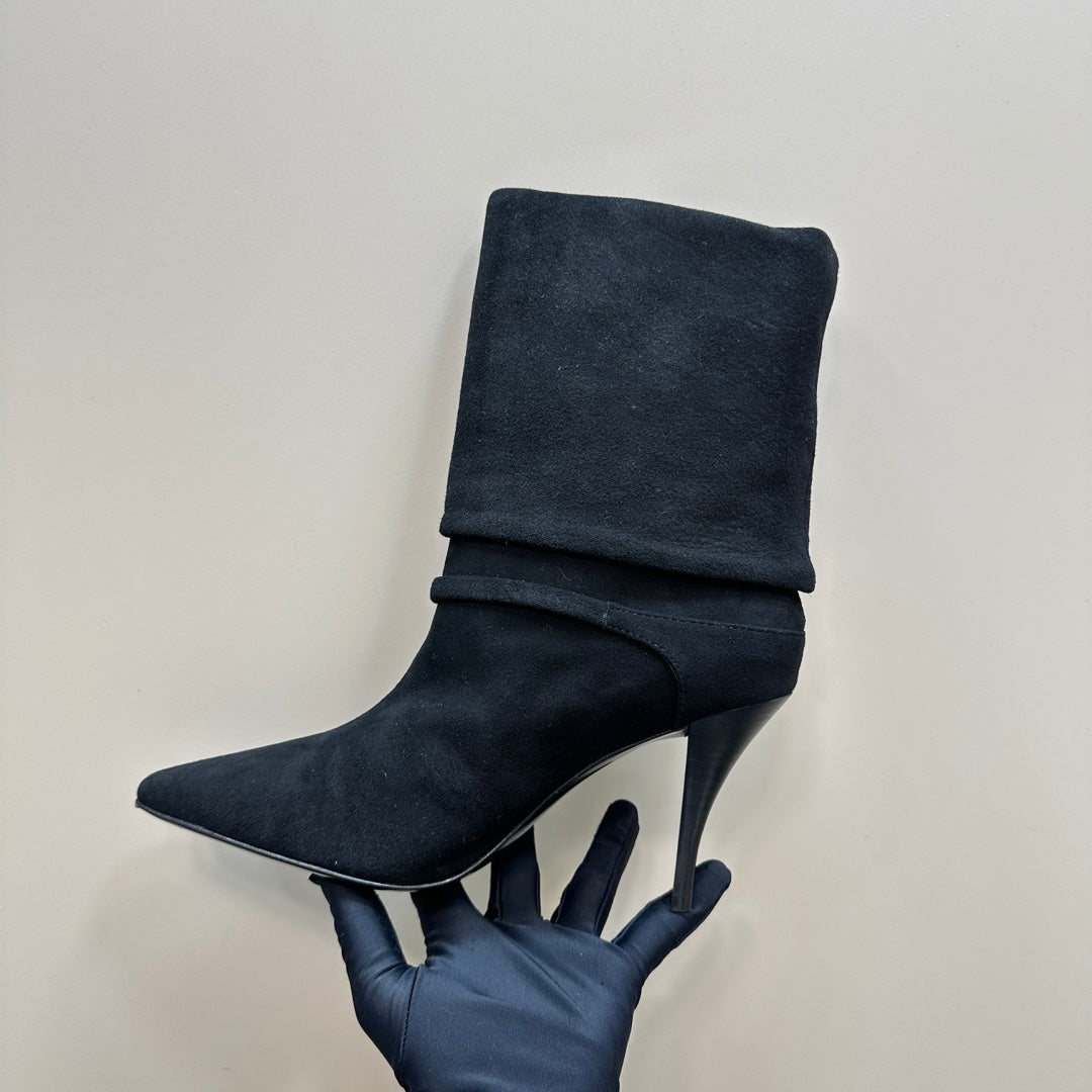 NIKI BOOTIES IN BLACK SUEDE - 35