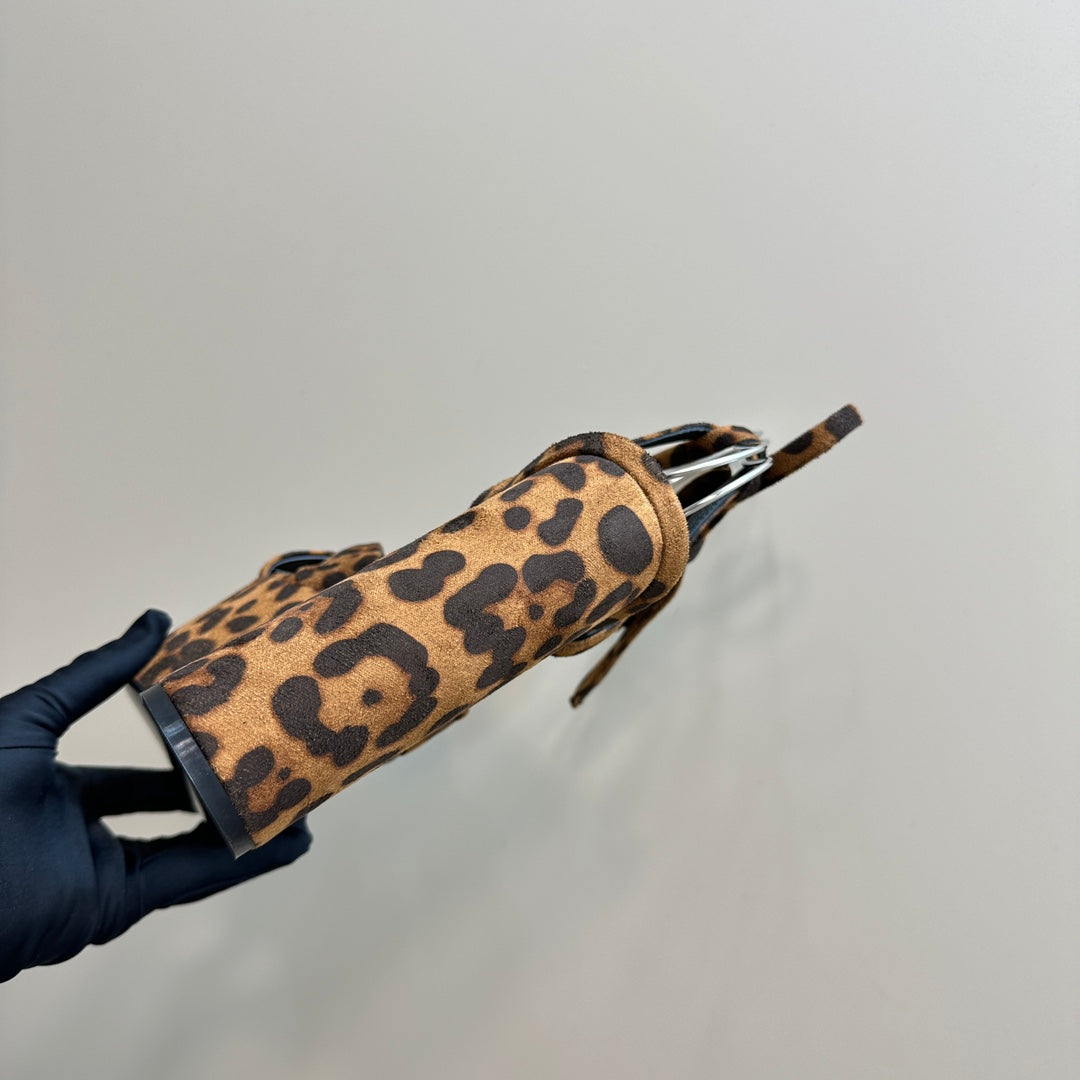 BIANCA PLATFORM SANDALS IN LEOPARD PRINT SUEDE - 35
