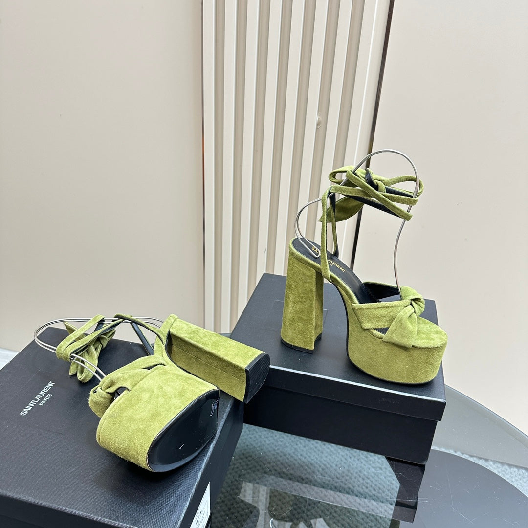 BIANCA PLATFORM SANDALS IN LIMERICK SUEDE - 35