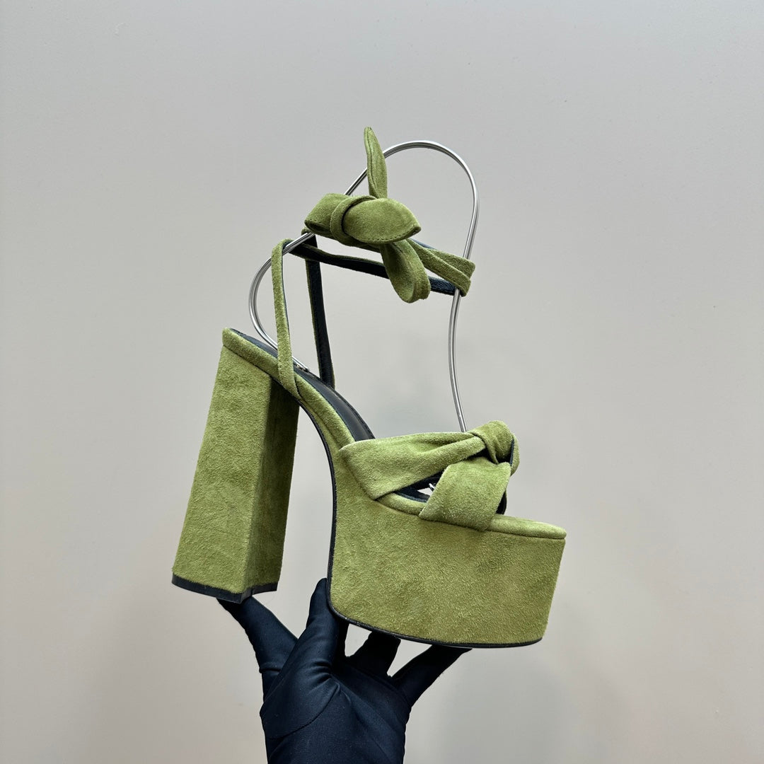 BIANCA PLATFORM SANDALS IN LIMERICK SUEDE - 35