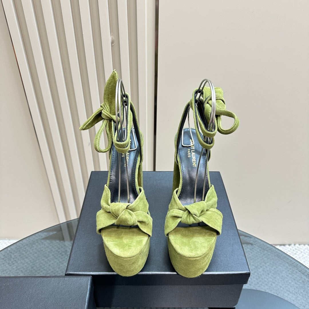 BIANCA PLATFORM SANDALS IN LIMERICK SUEDE - 35