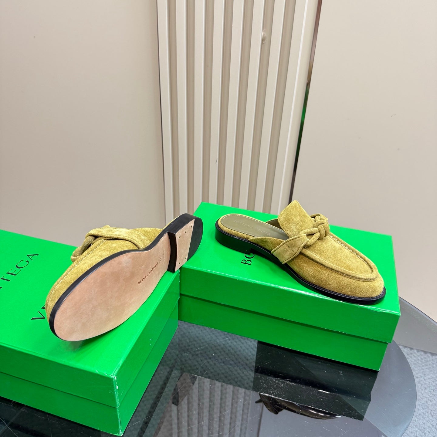 ASTAIRE MULE IN OLIVE GREEN SUEDE - 35