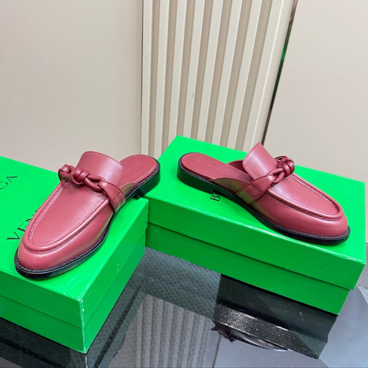ASTAIRE MULE IN BERRY RED CALFSKIN - 35