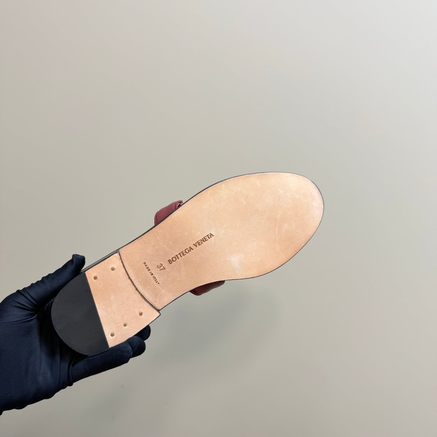 ASTAIRE MULE IN BERRY RED CALFSKIN - 35