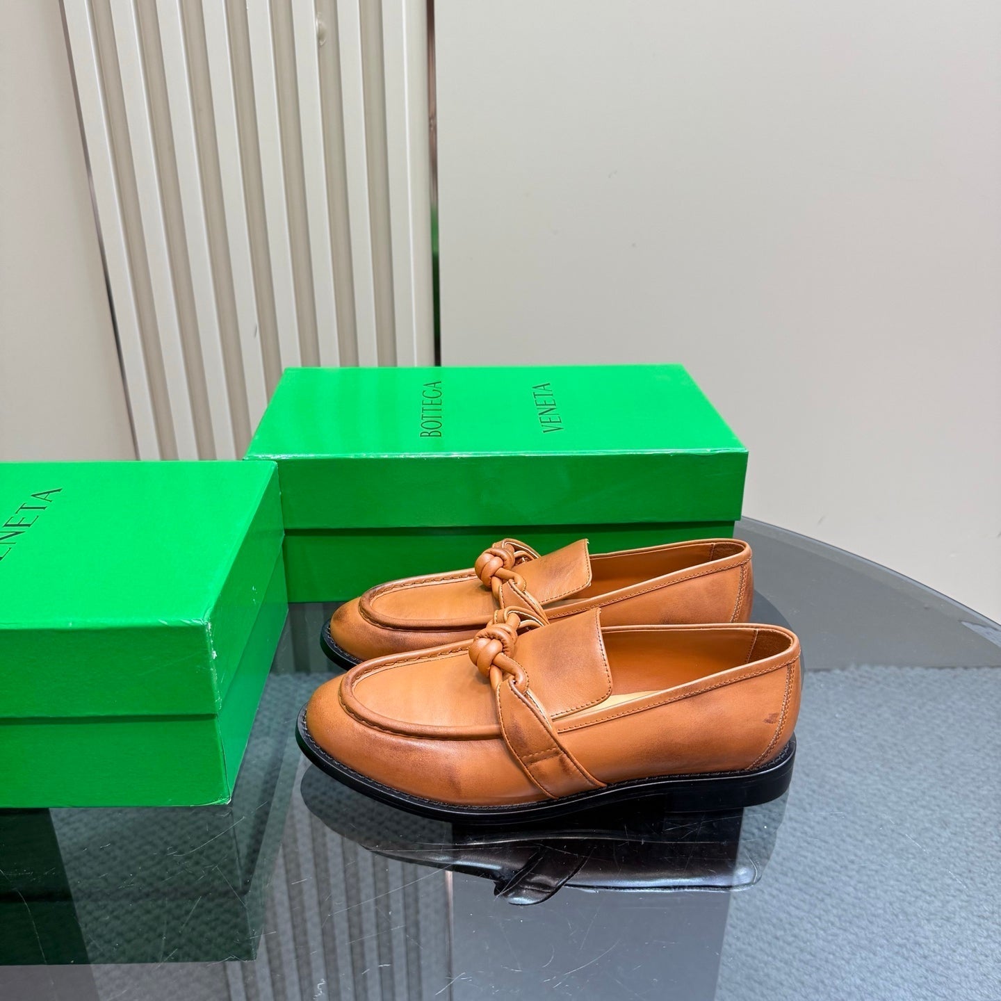 ASTAIRE LOAFER IN CINNAMON BROWN CALFSKIN - 35