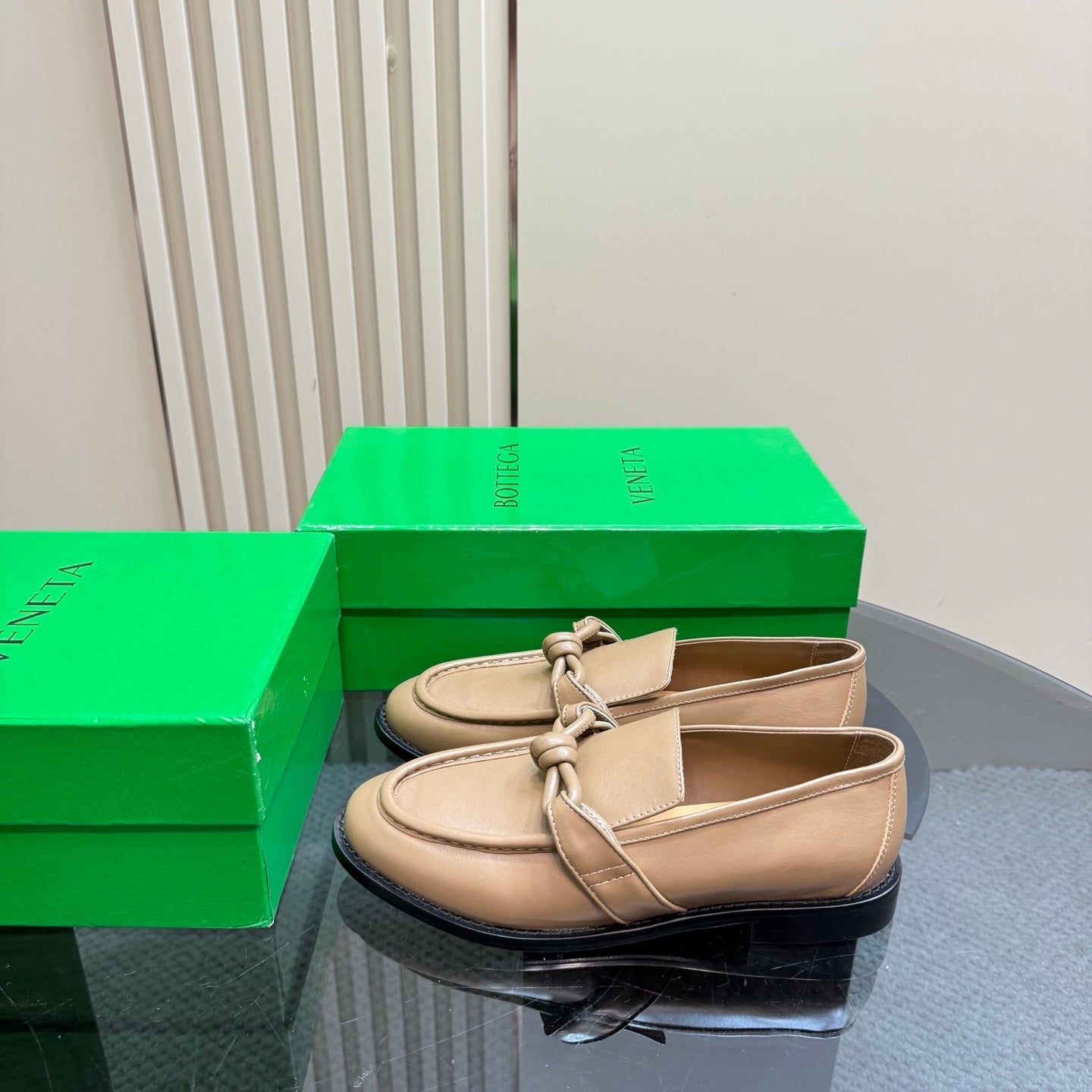 ASTAIRE LOAFER IN LIGHT BROWN CALFSKIN - 35