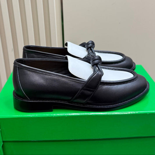 ASTAIRE LOAFER IN WHITE MIX BLACK CALFSKIN - 35