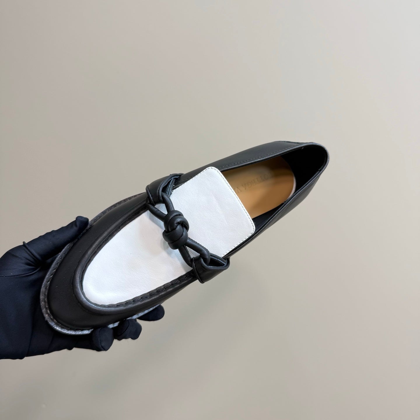 ASTAIRE LOAFER IN WHITE MIX BLACK CALFSKIN - 35