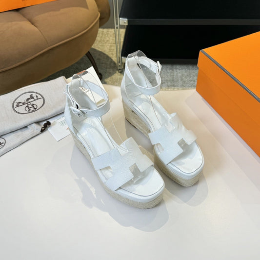 Elda espadrille 80 White Epsom Calfskin - 35