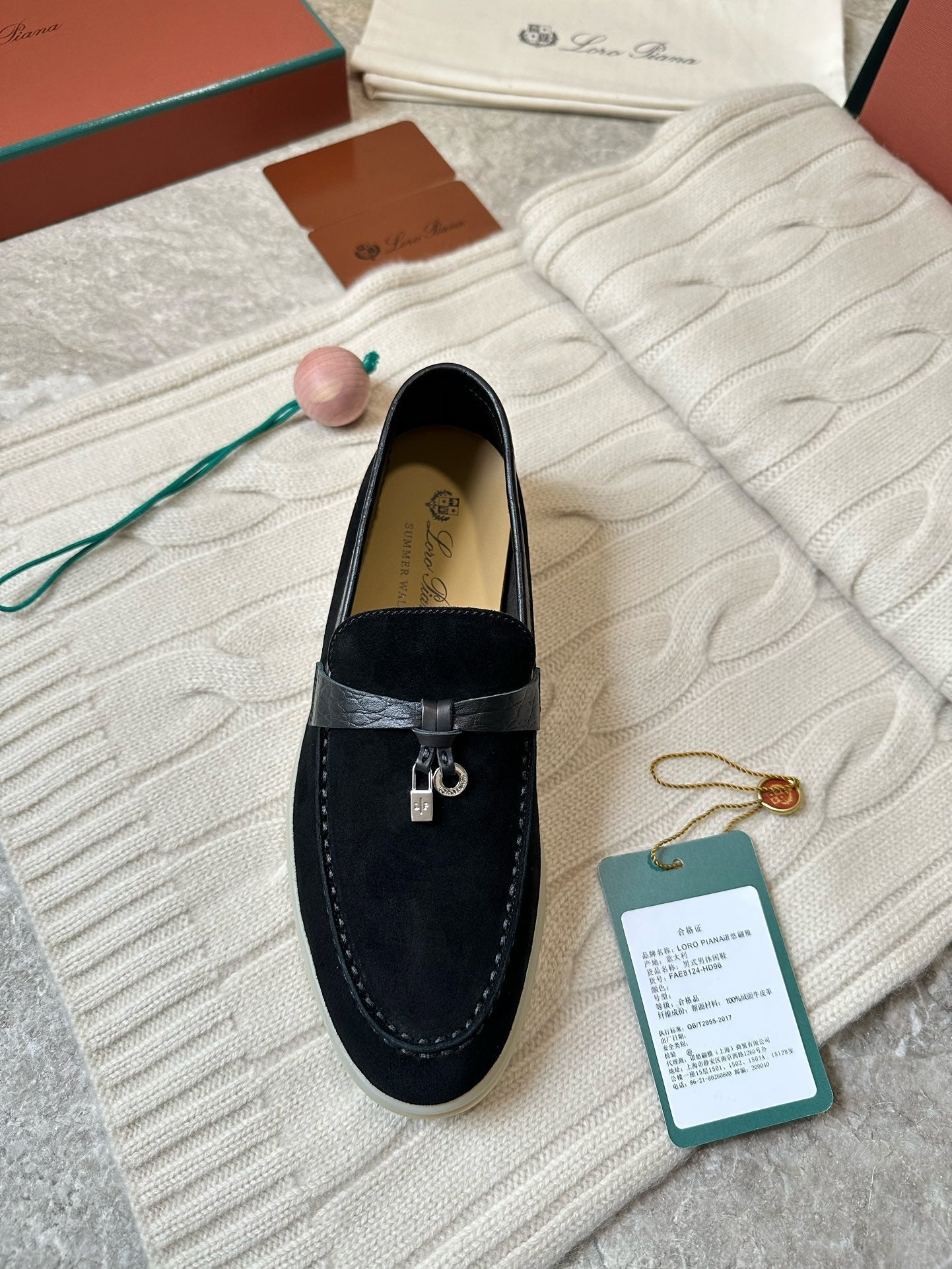LP LOAFERS 25S IN BLACK SUEDE MIX LAMBSKIN - 35
