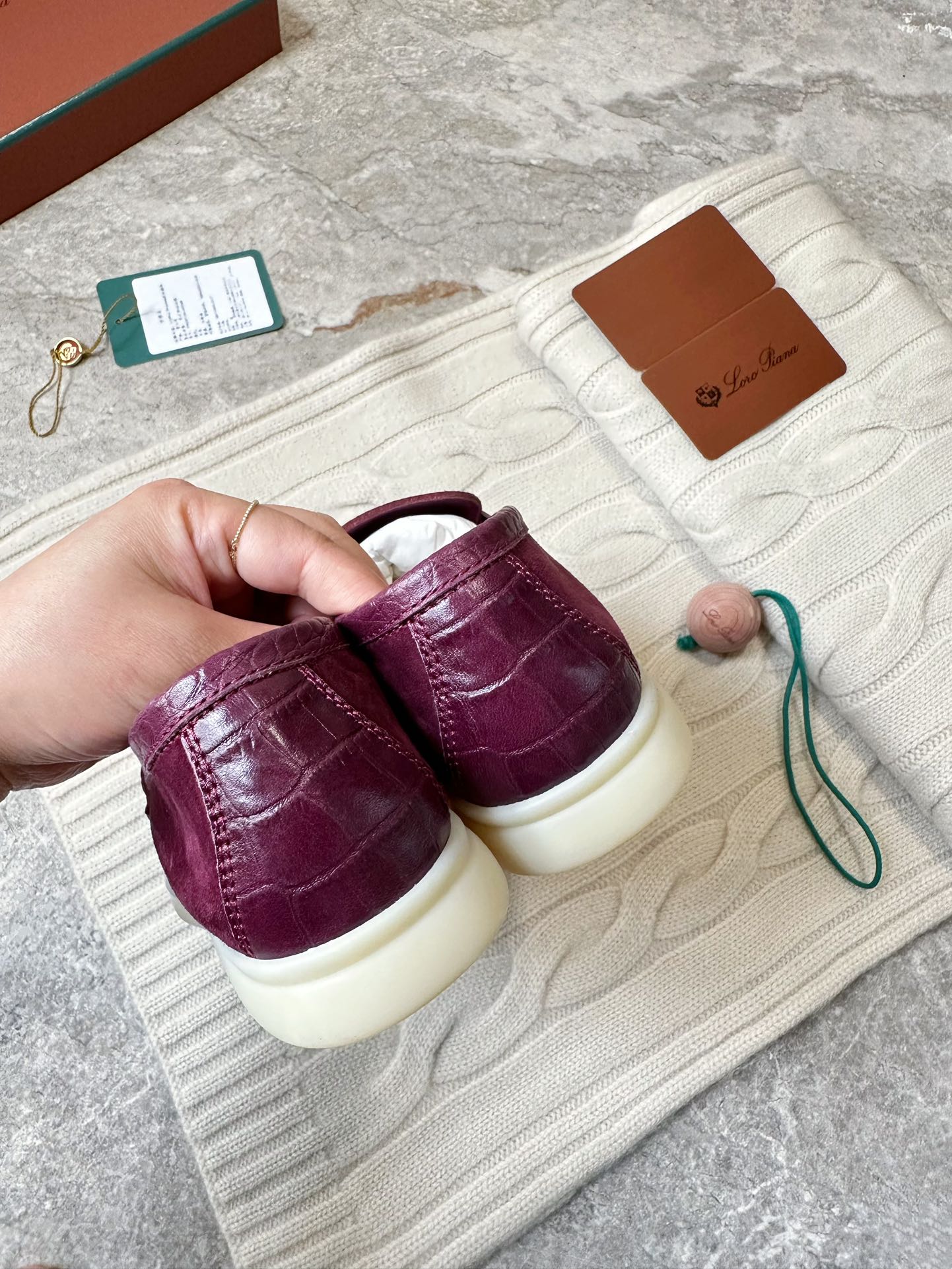 LP LOAFERS 25S IN BURGUNDY SUEDE MIX LAMBSKIN - 35