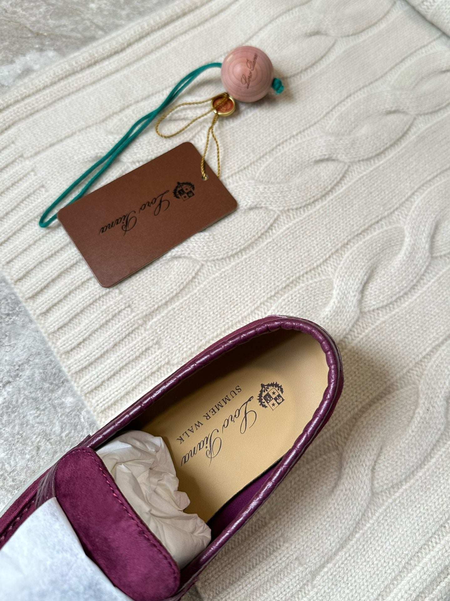 LP LOAFERS 25S IN BURGUNDY SUEDE MIX LAMBSKIN - 35