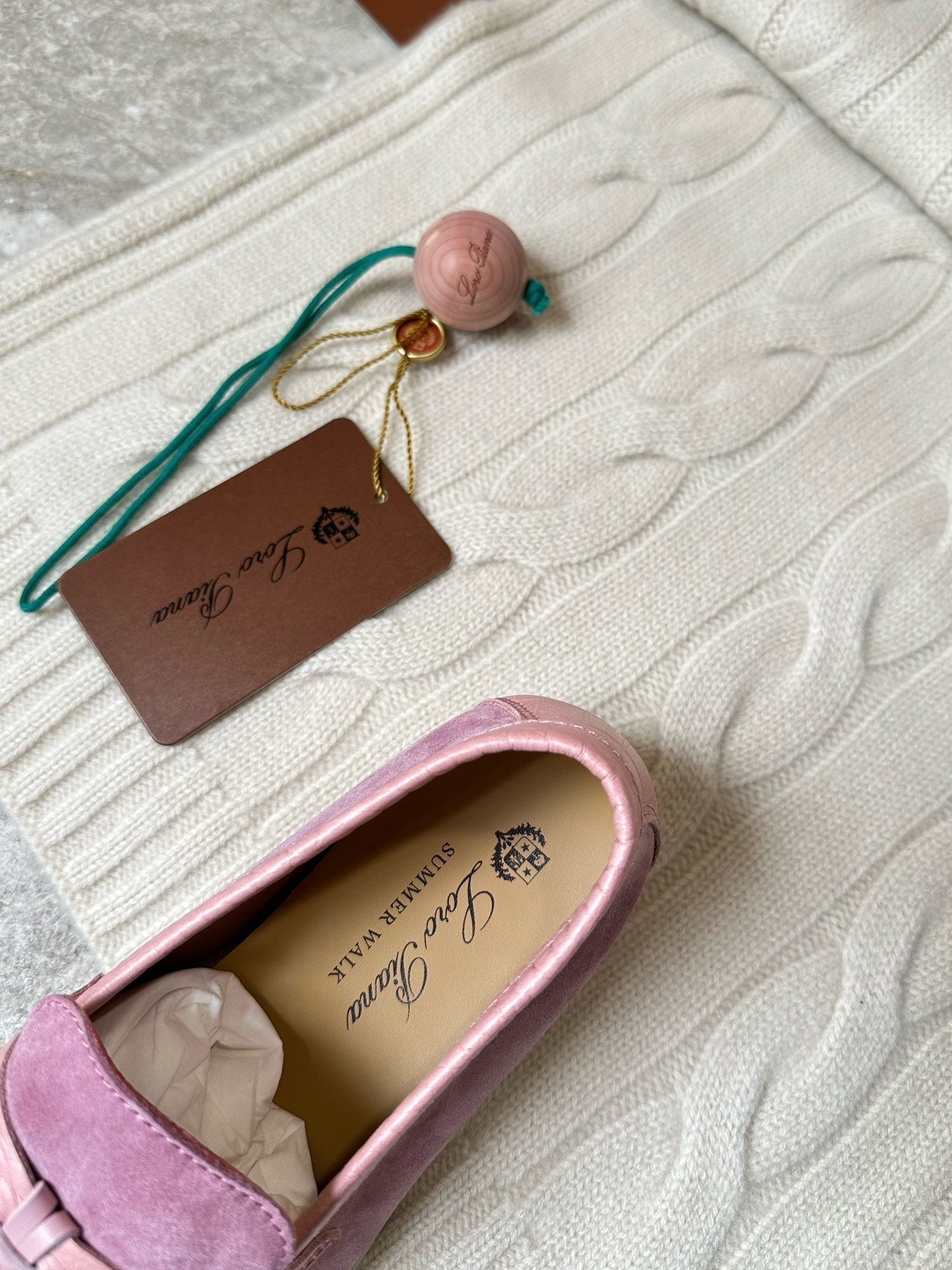 LP LOAFERS 25S IN MAUVE PINK SUEDE MIX LAMBSKIN - 35