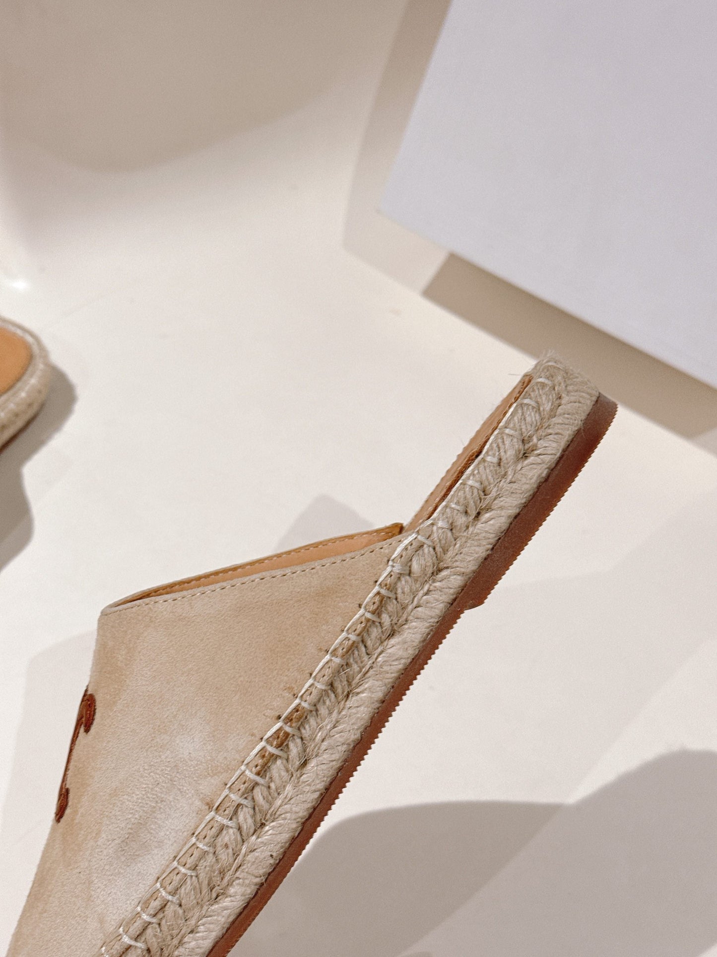 CELINE 25S LES ESPADRILLES MULE IN BEIGE SUEDE - 35