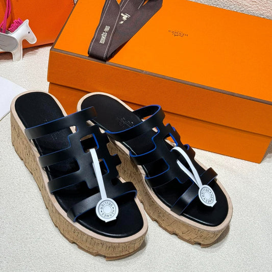 ISABELLA SANDAL BLACK CALFSKIN - 35