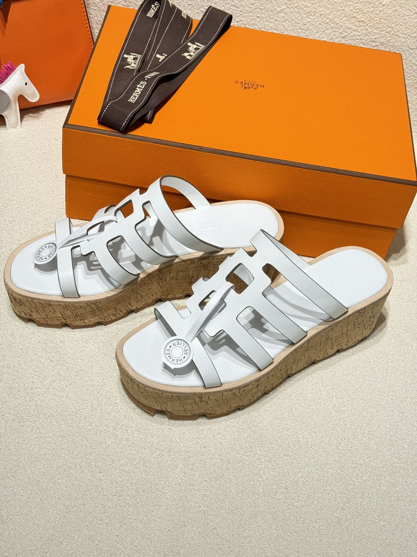 ISABELLA SANDAL WHITE CALFSKIN - 35