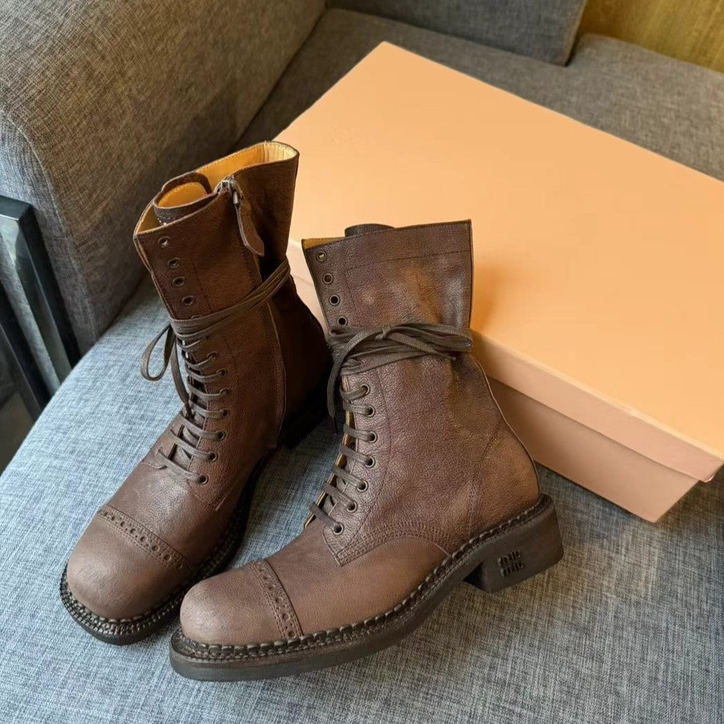 Boots Wood Color Calfskin - 35