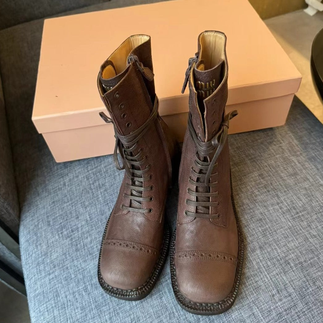 Boots Wood Color Calfskin - 35