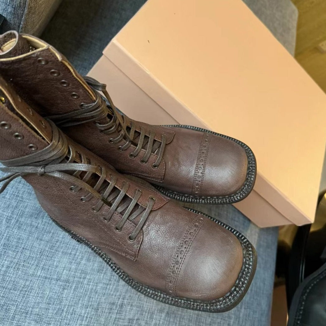 Boots Wood Color Calfskin - 35