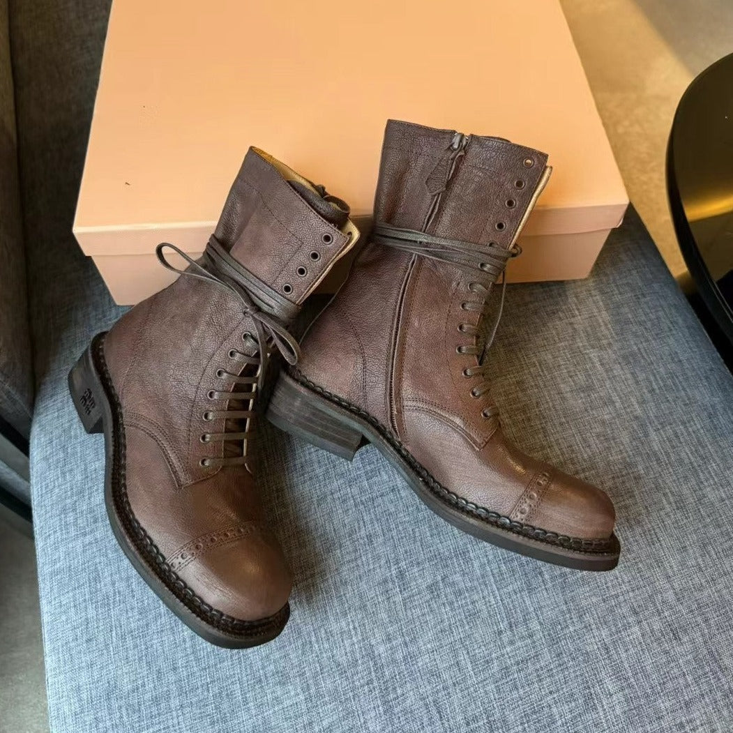Boots Wood Color Calfskin - 35