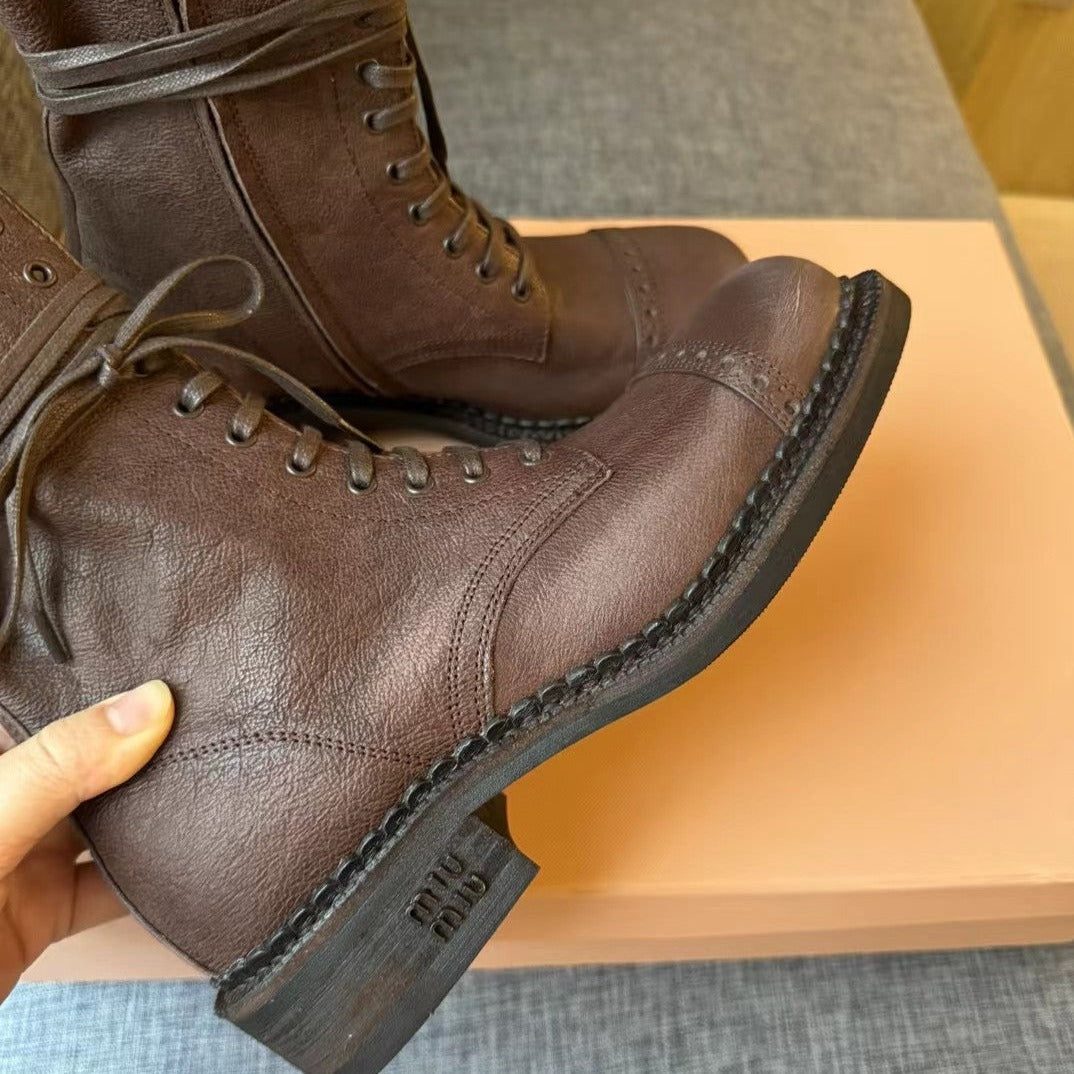 Boots Wood Color Calfskin - 35