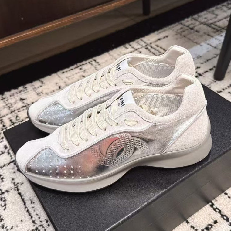 CLASSIC SNEAKERS IN SILVER SHEEPSKIN - 35