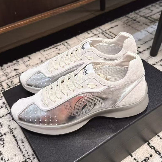 CLASSIC SNEAKERS IN SILVER SHEEPSKIN - 35