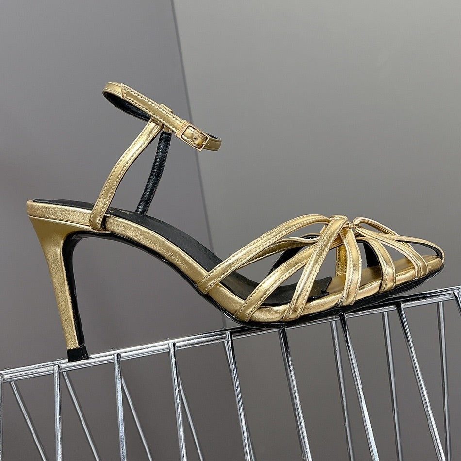 RIOMPHE SANDAL IN LAMBSKIN GOLD - 35