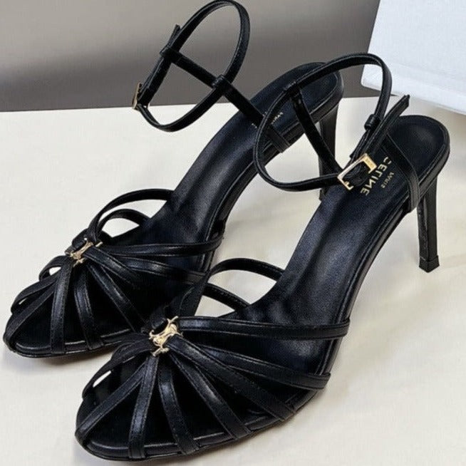 RIOMPHE SANDAL IN LAMBSKIN BLACK - 35