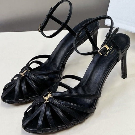 RIOMPHE SANDAL IN LAMBSKIN BLACK - 35
