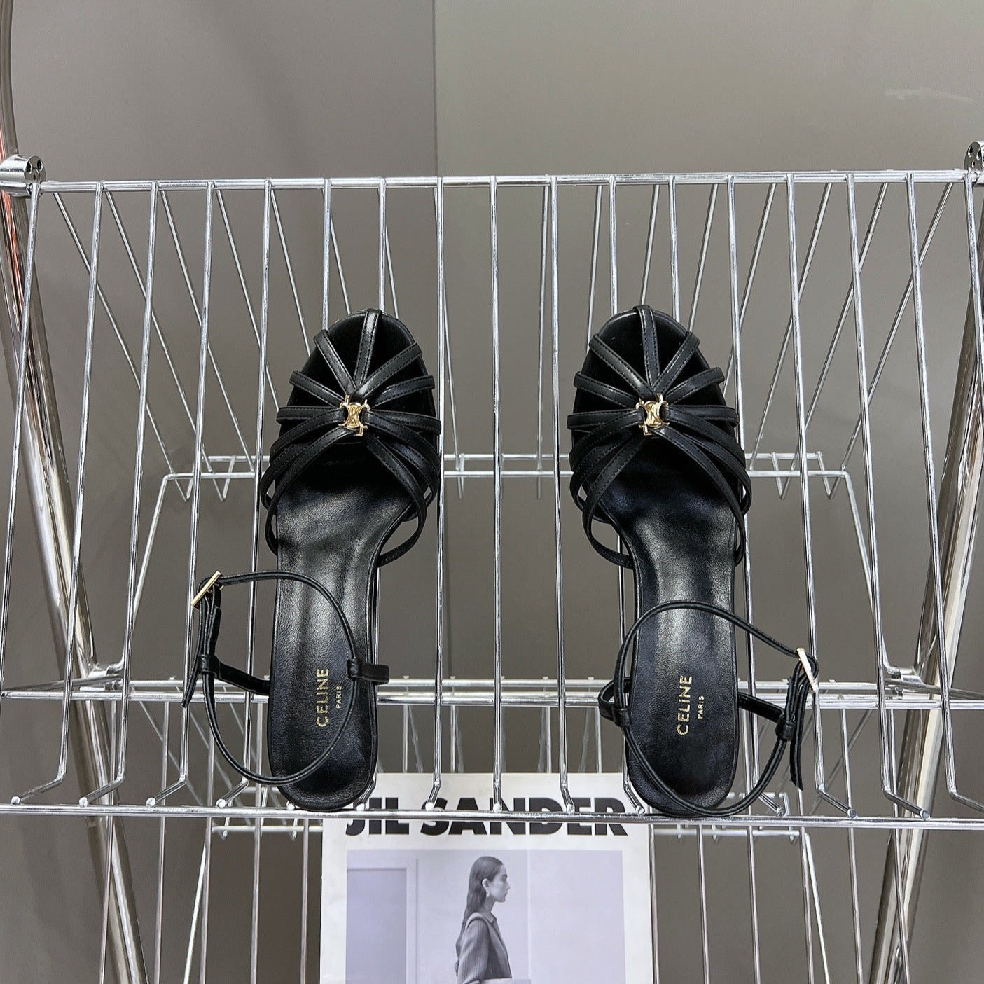 RIOMPHE SANDAL IN LAMBSKIN BLACK - 35