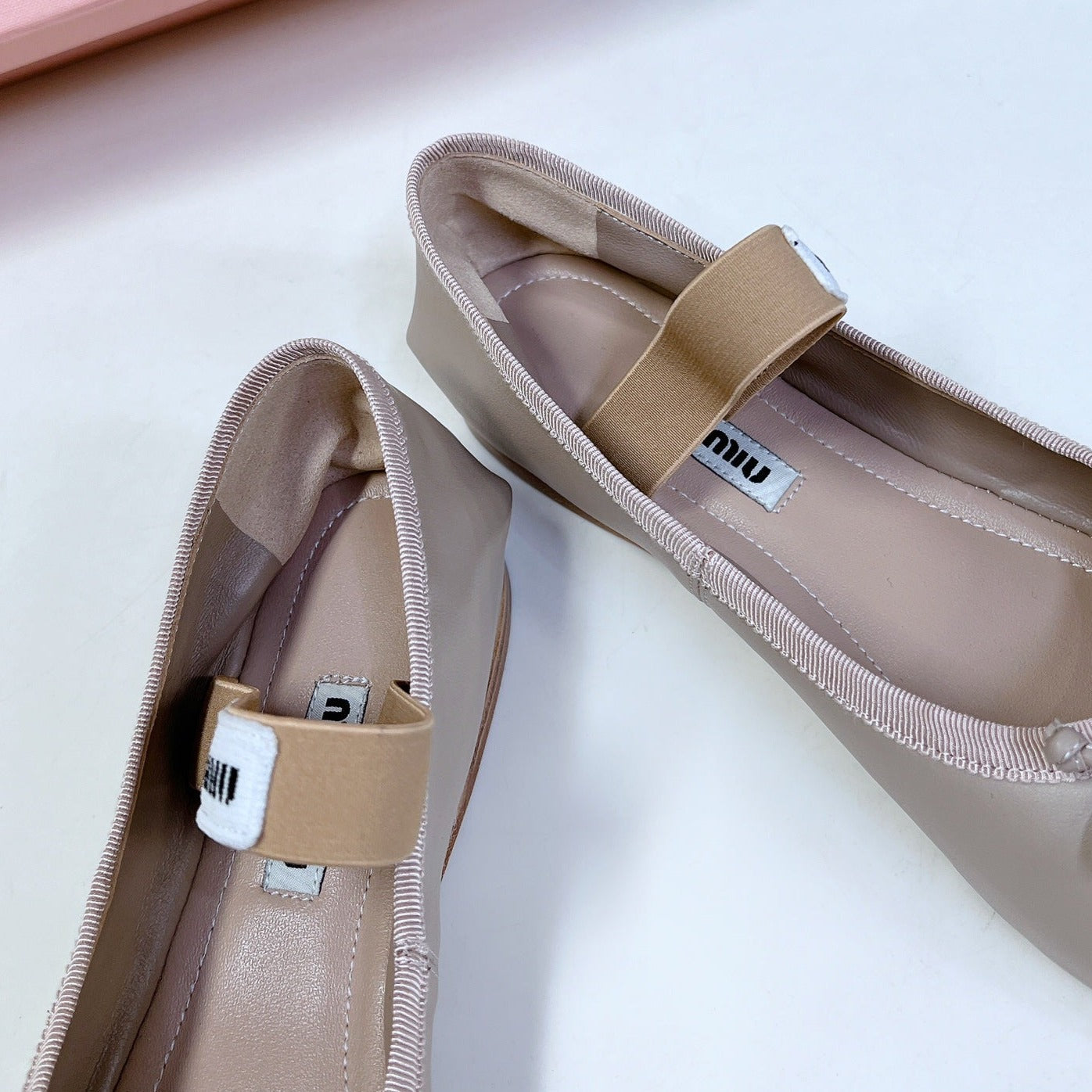 BALLET FLAT SHOES LIGHT NUDE SHEEPSKIN - 35
