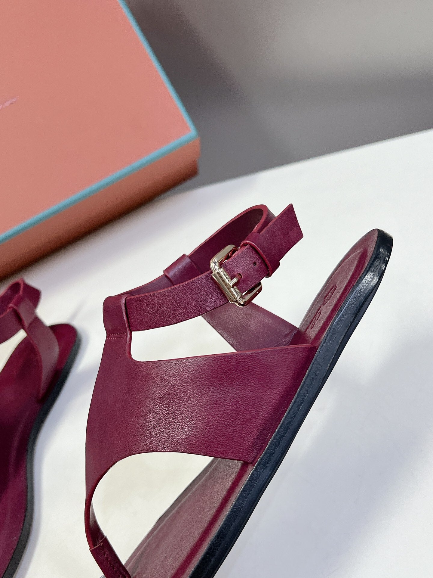LP TRANI SANDALS BOYSENBERRY CALFSKIN - 35