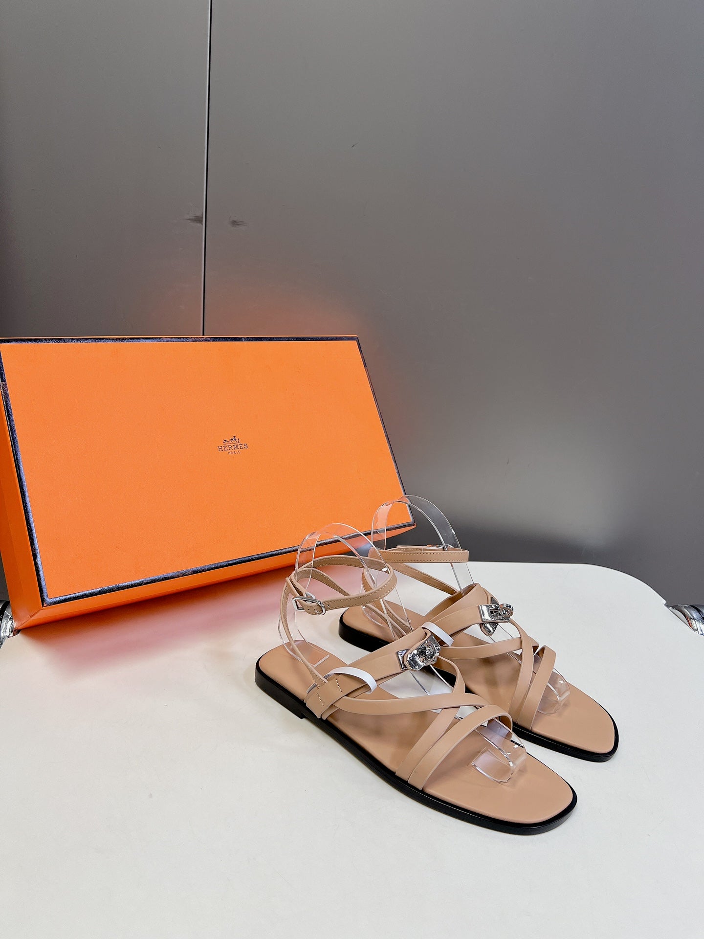JUNE SANDAL BEIGE CALFSKIN - 35