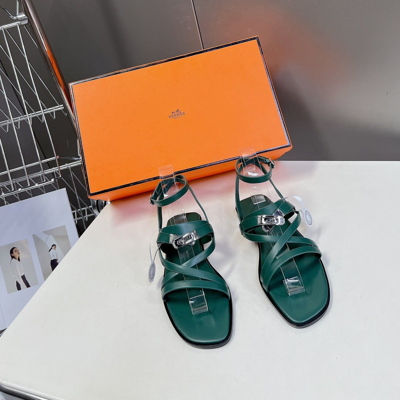 JUNE SANDAL COBALT CALFSKIN - 35