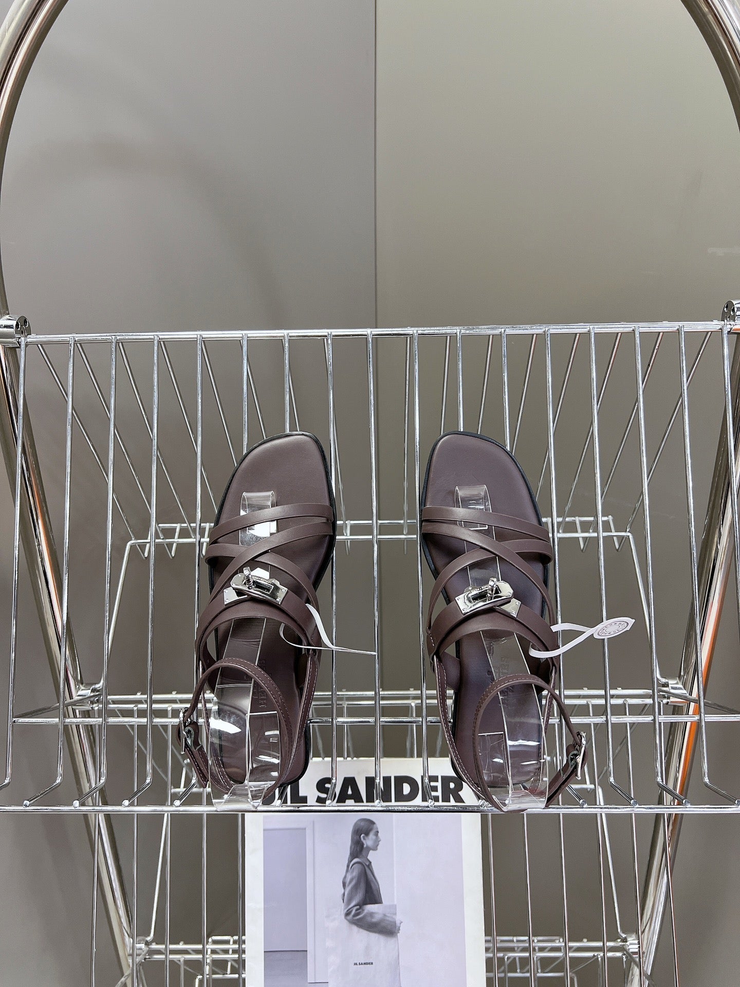 JUNE SANDAL CHOCOLATE CALFSKIN - 35