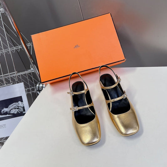 JACKIE 50 PUMP METALLIC GOLD LAMBSKIN - 35