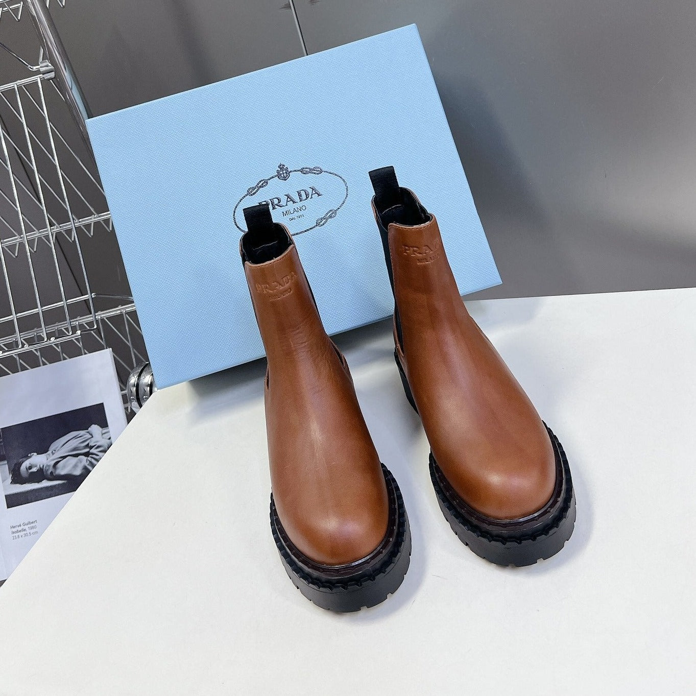 PRA CHELSEA BOOTS CARAMEL CALFSKIN - 35