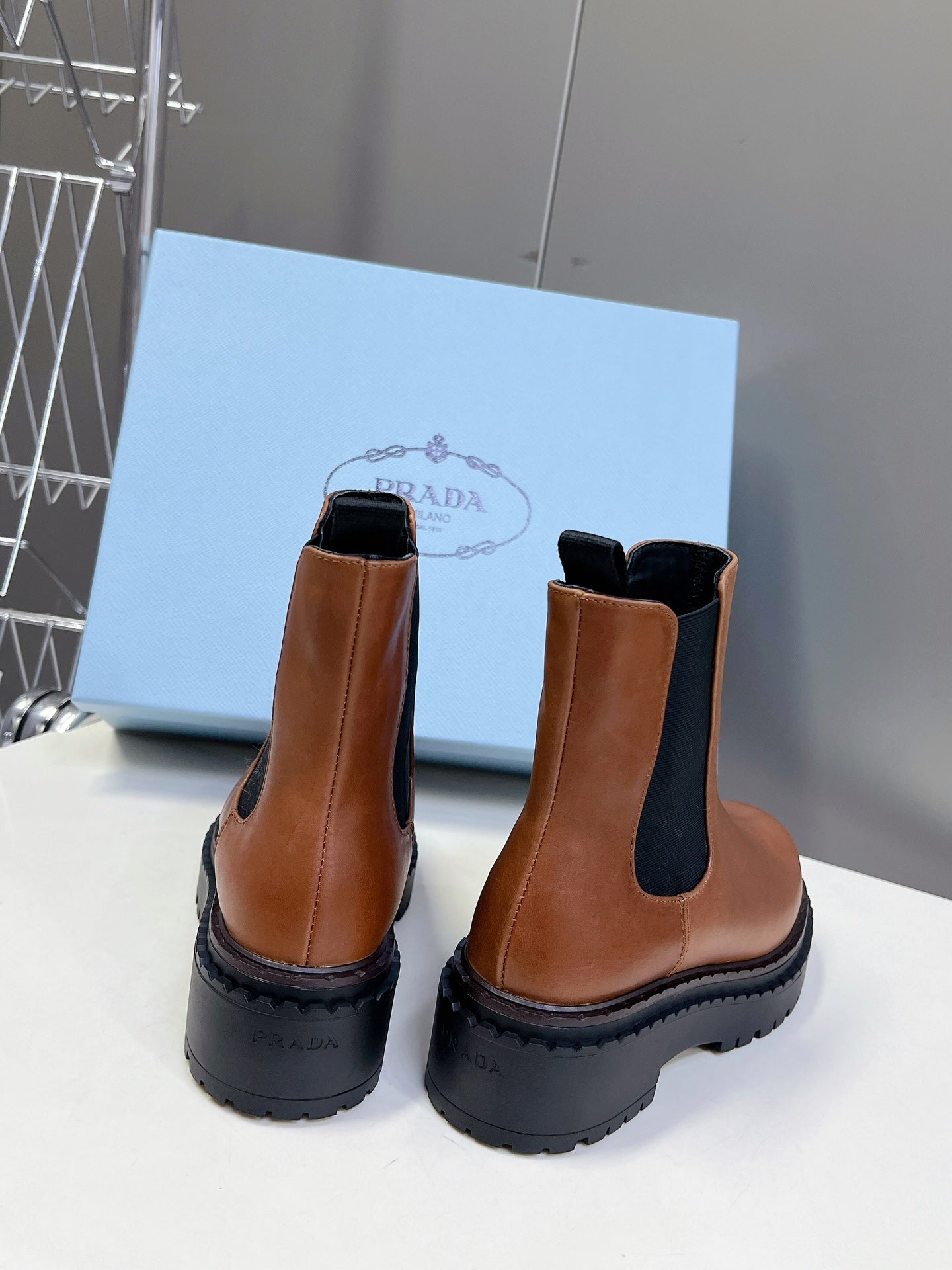 PRA CHELSEA BOOTS CARAMEL CALFSKIN - 35