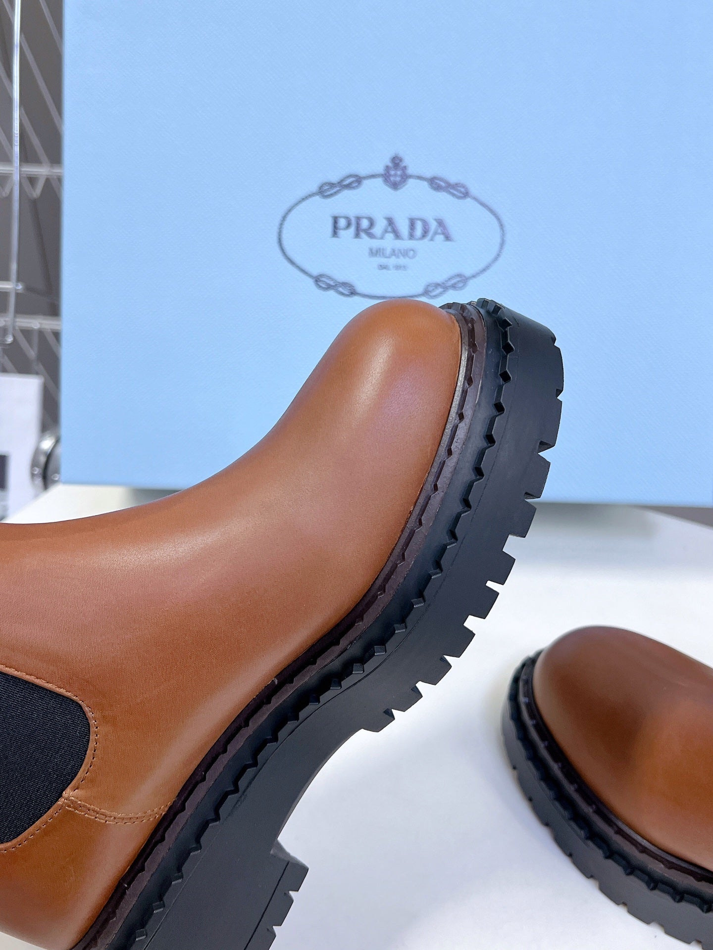 PRA CHELSEA BOOTS CARAMEL CALFSKIN - 35