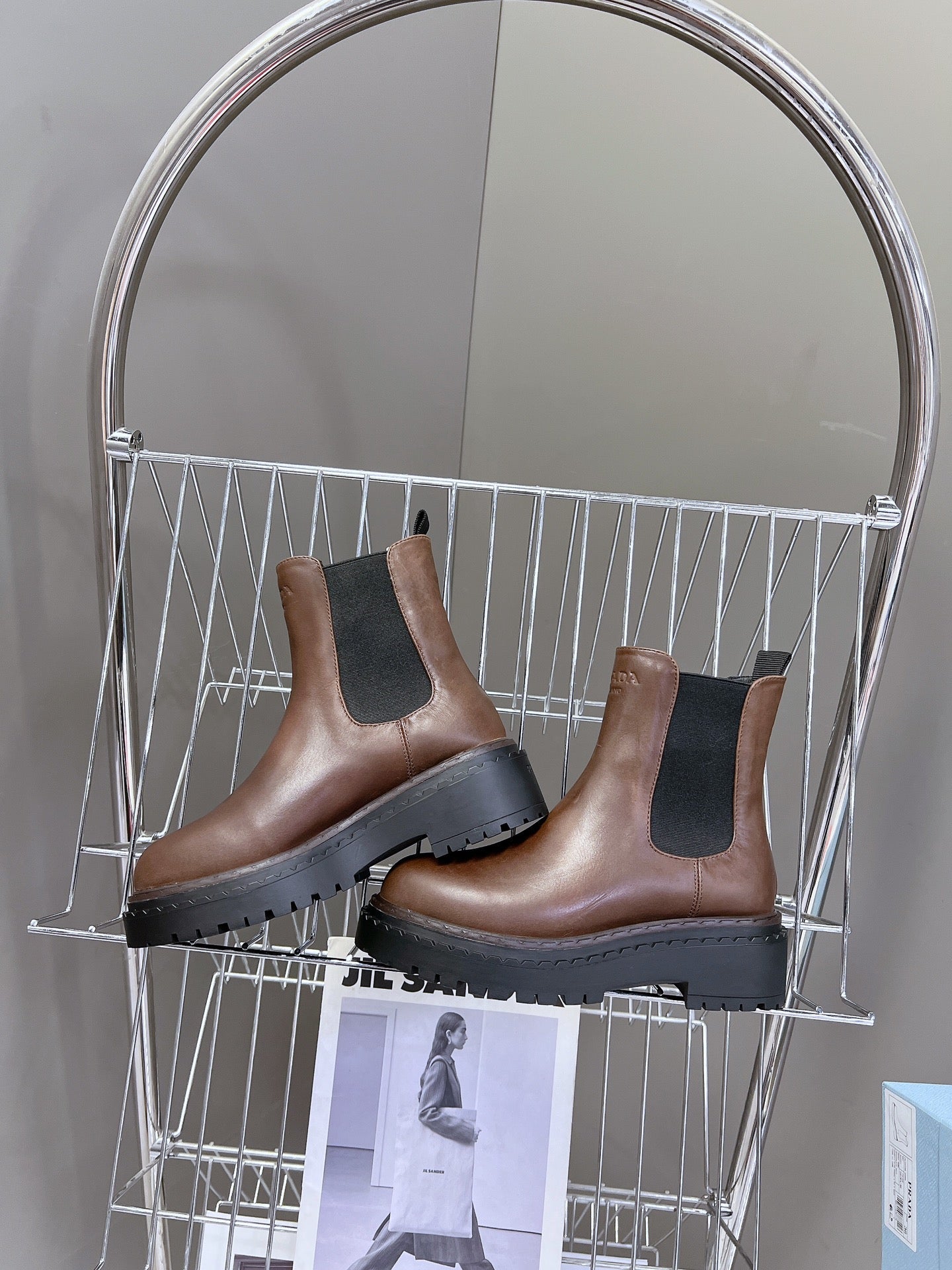 PRA CHELSEA BOOTS CHOCOLATE CALFSKIN - 35