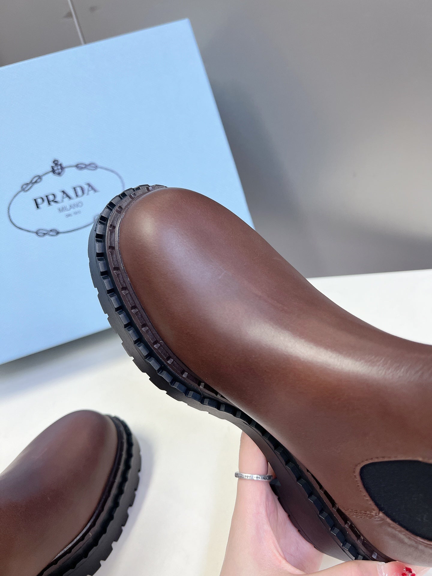 PRA CHELSEA BOOTS CHOCOLATE CALFSKIN - 35