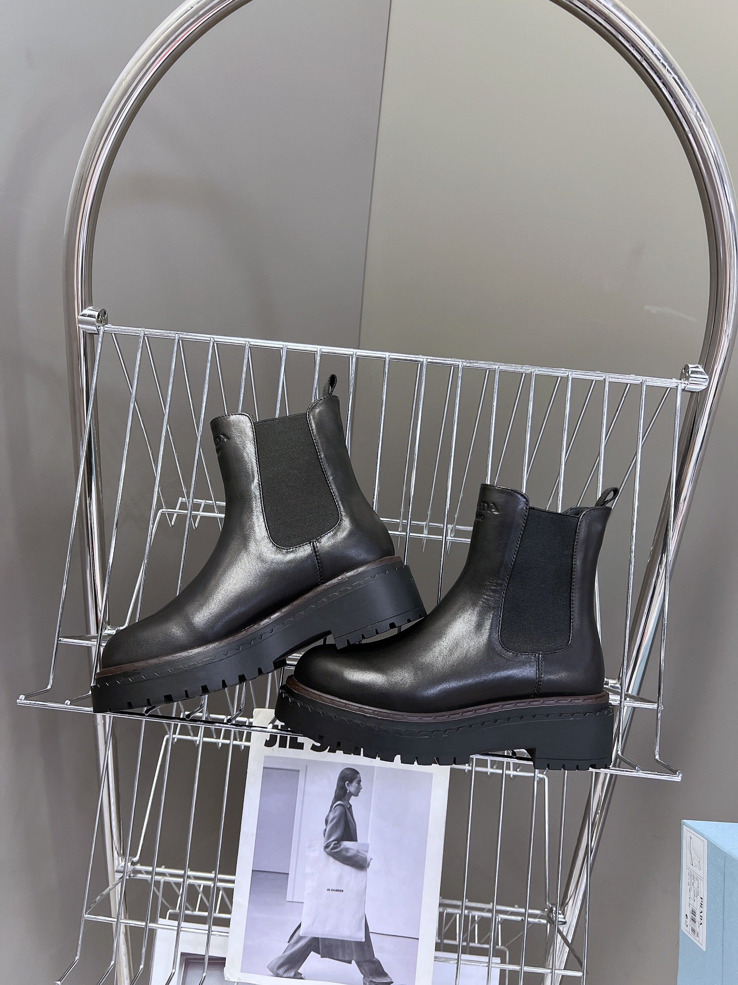 PRA CHELSEA BOOTS BLACK CALFSKIN - 35