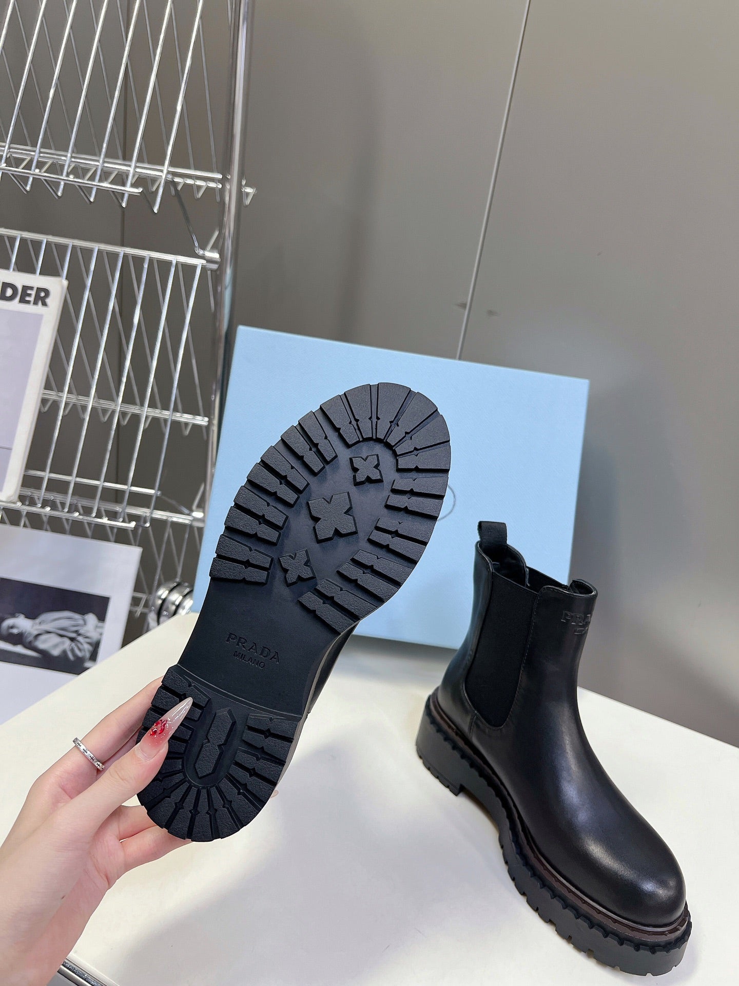 PRA CHELSEA BOOTS BLACK CALFSKIN - 35