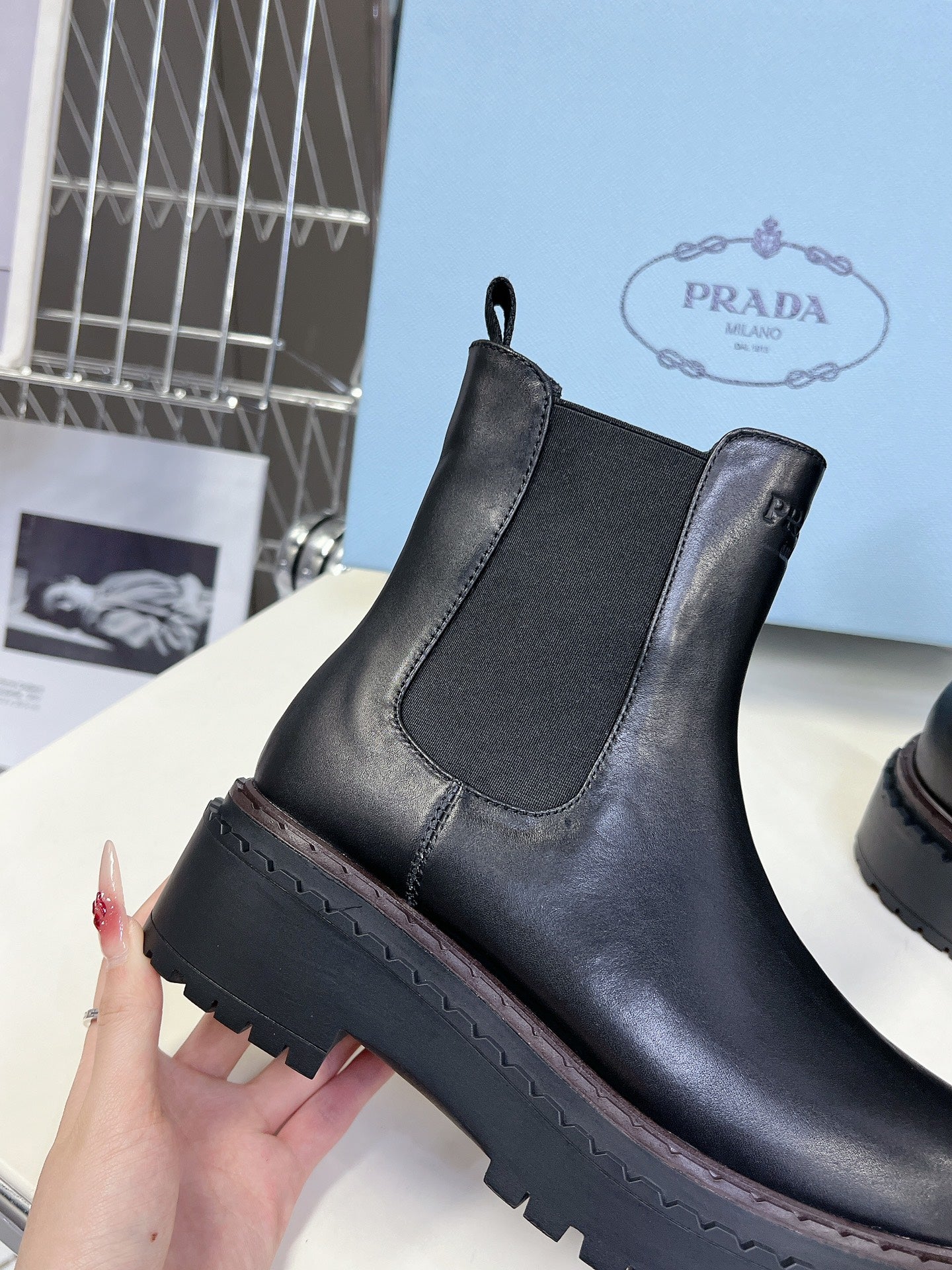 PRA CHELSEA BOOTS BLACK CALFSKIN - 35