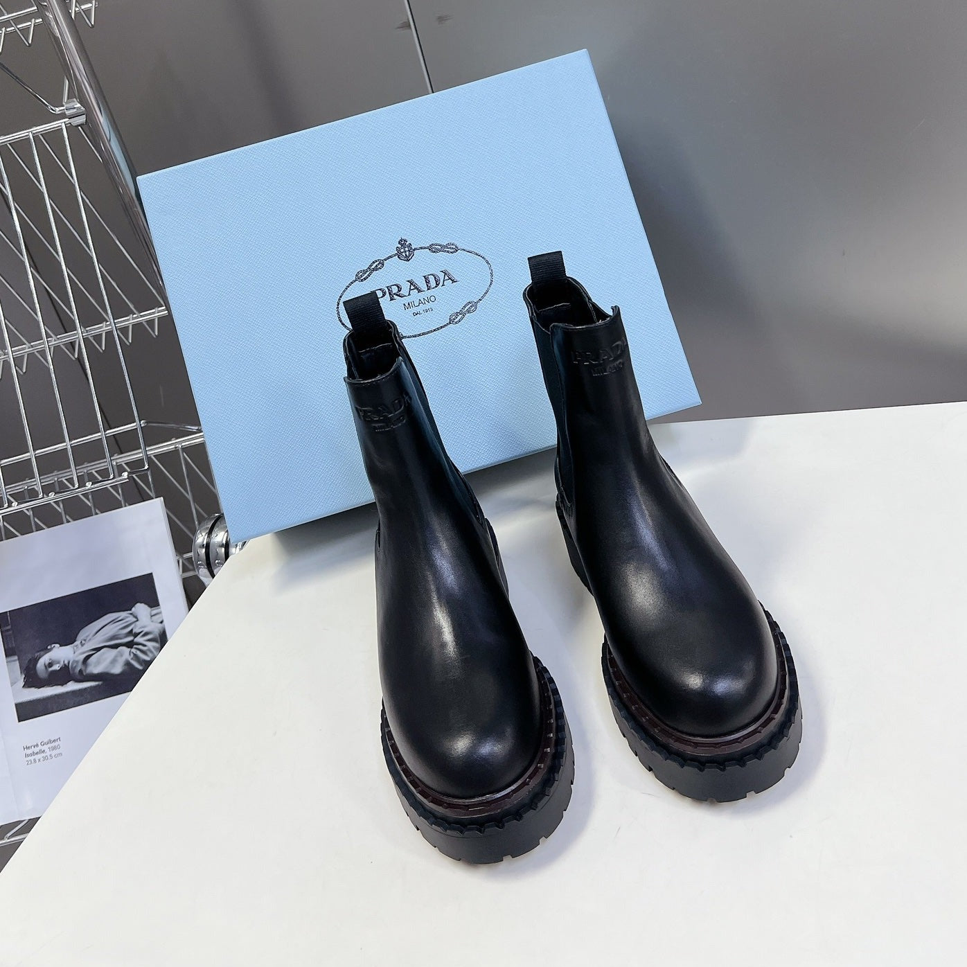 PRA CHELSEA BOOTS BLACK CALFSKIN - 35