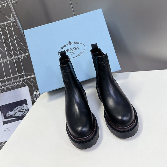 PRA CHELSEA BOOTS BLACK CALFSKIN - 35