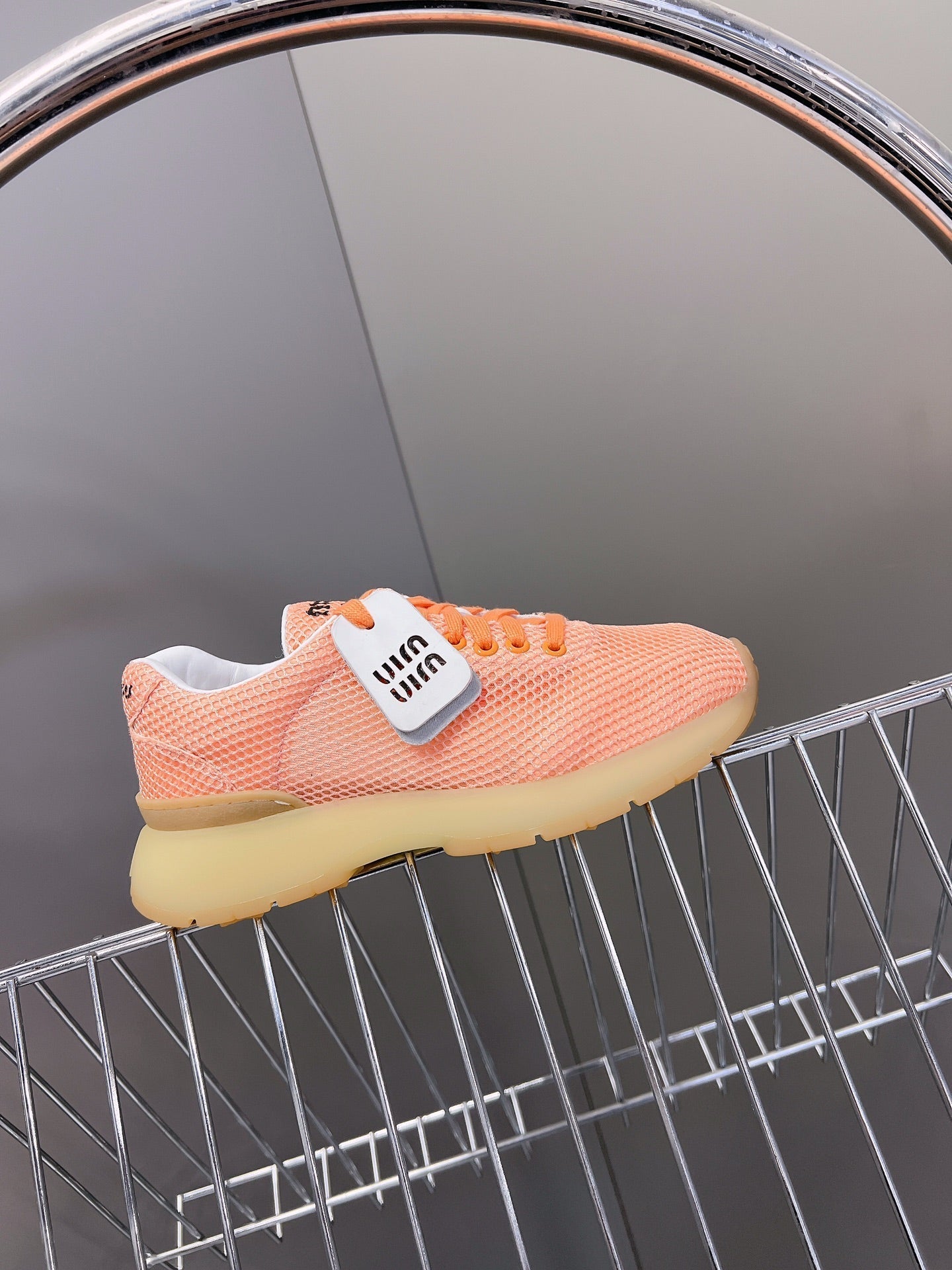 BASIC SNEAKERS IN LIGHT ORANGE MESH - 35
