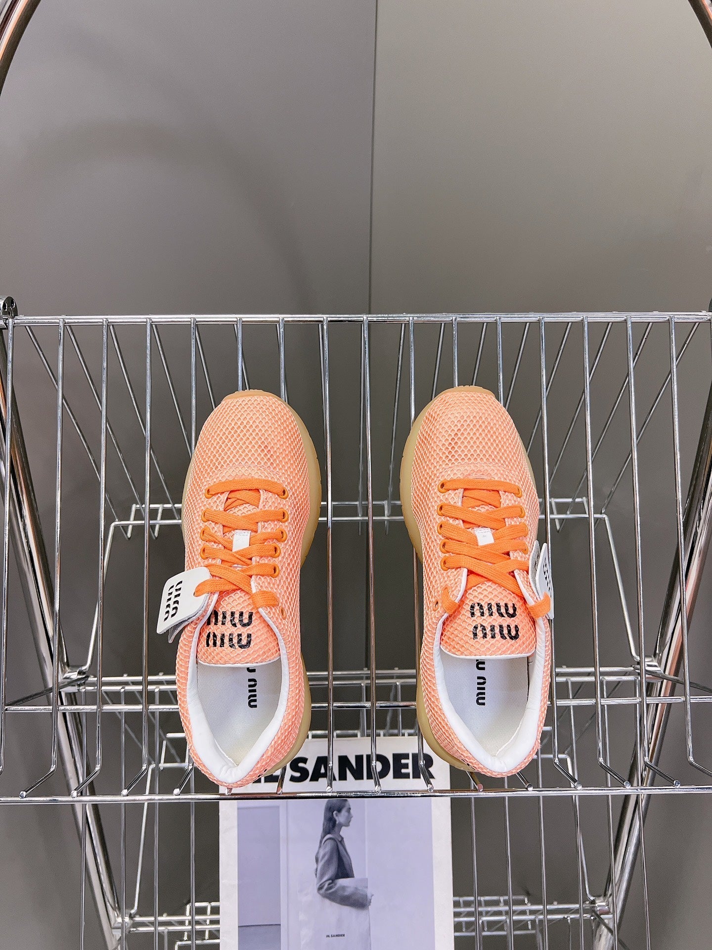 BASIC SNEAKERS IN LIGHT ORANGE MESH - 35
