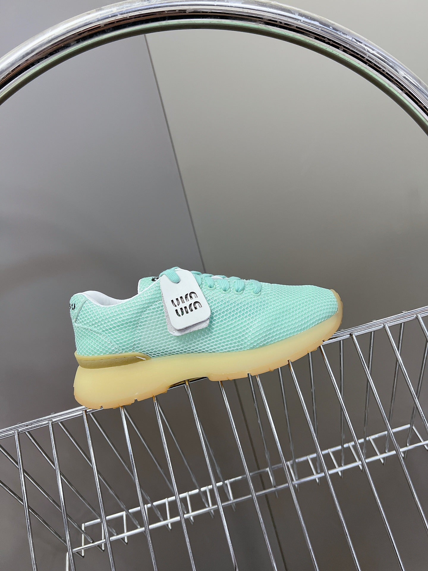BASIC SNEAKERS IN TURQUOISE MESH - 35